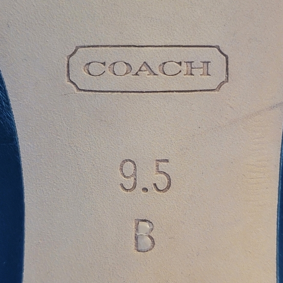Coach dress shoes classic leather cocktail evening black high heels womens 9.5 - Picture 8 of 11